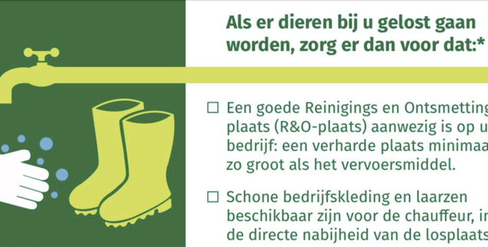 Checklist: een goede reinigings- en ontsmettingsplaats voor veewagens voorkomt ziekten onder dieren